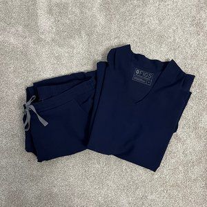 FIGS Navy Blue  Scrub Set with Yola Pants